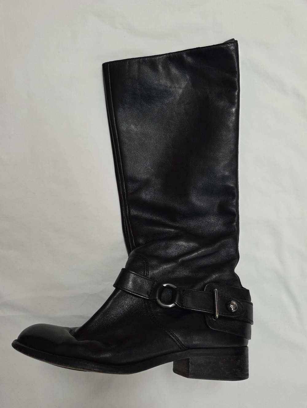 Coach Natale Black Leather Riding Boots 7.5 - Picture 2 of 12